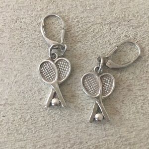 Sterling Silver Tennis Earrings